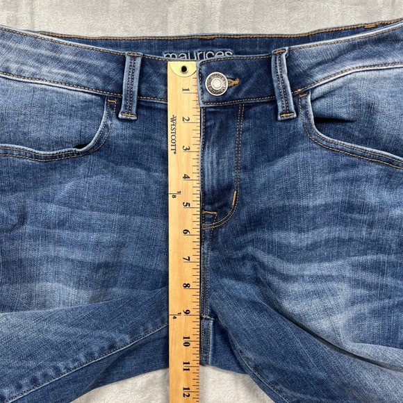 Maurices Womens Medium Blue Wash Denim Skinny Jeans Regular Fit Stretch - Picture 9 of 14